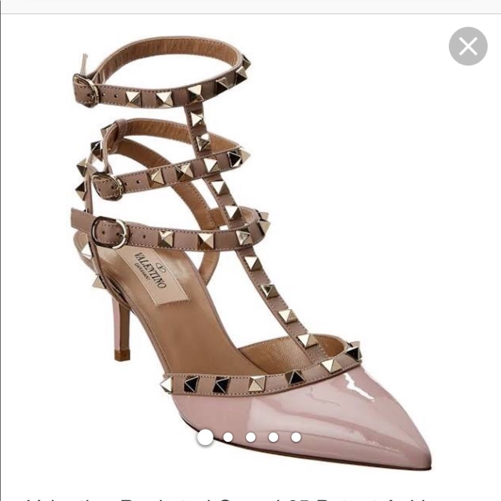 Valentino Rockstud Caged Patent Pump